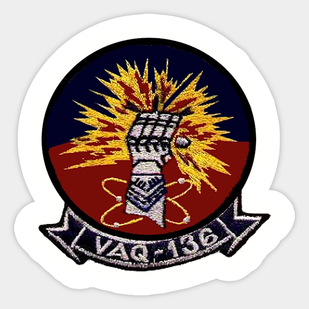 VAQ-136 Gauntlets Crest Sticker by Spacestuffplus